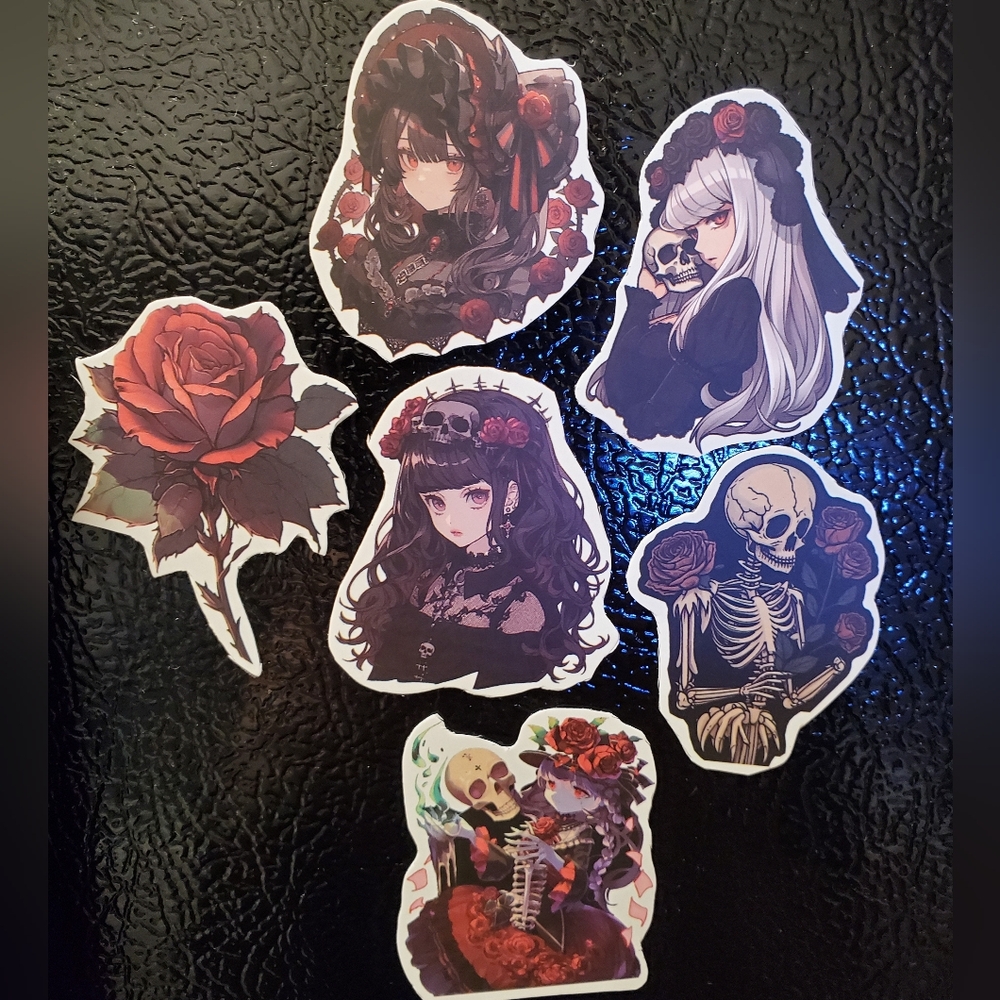 Goth Anime Girl Magnets Custom Handmade Toolbox Accessories